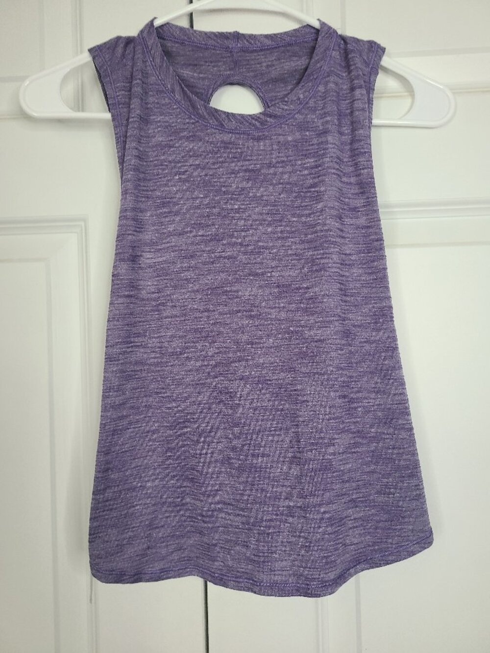 Lululemon Fast As Light Muscle Tank Heather Viola Purple Cropped Shirt - Size 6
